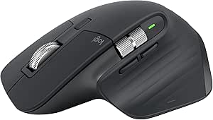 Logitech MX Master 3S - Wireless Performance Mouse, Ergo, 8K DPI, Track on Glass, Quiet Clicks, USB-C, Bluetooth, Windows, Linux, Chrome - Graphite (Renewed)