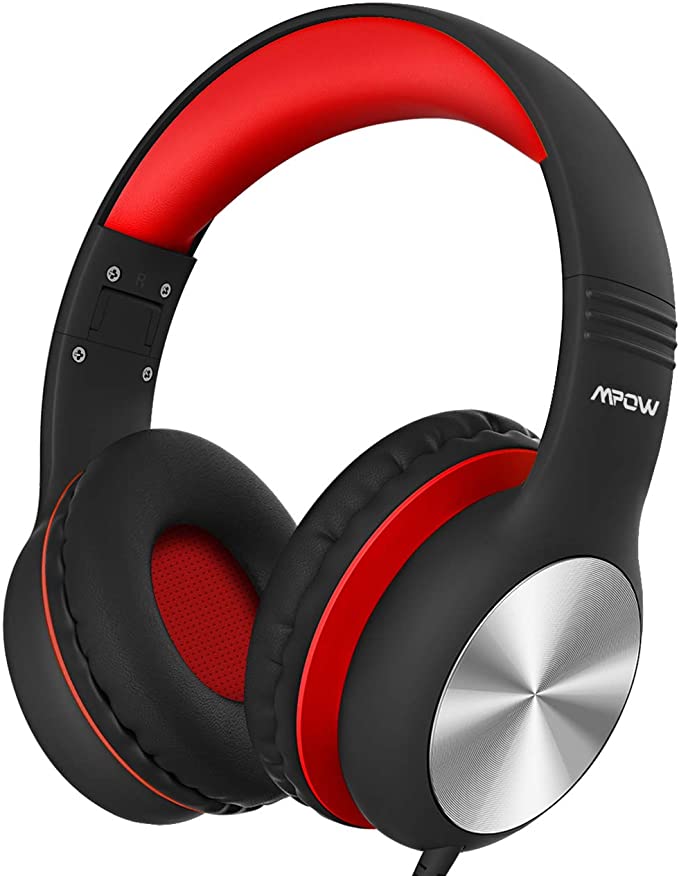 Kids Headphones, Mpow CH6 Pro Over-Ear Wired Headphones for Teens Girls Boys, HD Stereo Headphones Sharing Function and Volume Limiting, Folding Lightweight Headset for Cellphones Laptop Computer