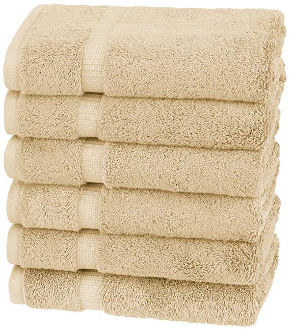 Pinzon Organic Cotton Hand Towels (6 Pack), Sand