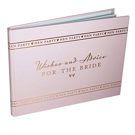 Amore Paperwrap Hen Party Guest Book Wishes & Advice For The Bride Pink Guest Book WG693