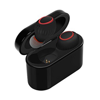 Wireless Earbuds,GULUDED Bluetooth 4.1 Headphones Sports In-Ear IPX5 Sweatproof Automatic Connection Bluetooth Earbuds Noise Cancelling with Mic and Charging Box for Iphone ,Samsung and More