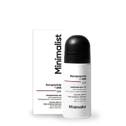 Minimalist Nonapeptide + AHA BHA 06% Underarm Roll On | Controls Odour & Fades Darkness | 40 ml