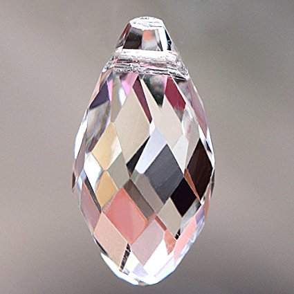 Bingcute Teardrop Chandelier Crystal Pendants Glass Pendants Beads Pack of 50