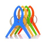 MYLIFEUNIT Set of 4 Beach Towel Clips in Fun Bright Colors - Jumbo Size5 - Keep Your Towel From Blowing Away Clothesline