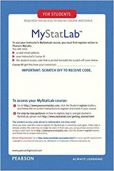 MyStatLab Glue-in Access Card