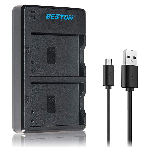 BESTON EN EL14 EN-EL14a Quick USB Dual Charger for Nikon D3100 D3200 D3300 D3400 D3500 D5100 D5200 D5300 D5500 D5600 Camera Battery