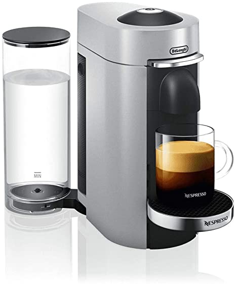 NESPRESSO VERTUOPLUS DELUXE COFFEE AND ESPRESSO MACHINE BY DE'LONGHI, SILVER - ENV155S