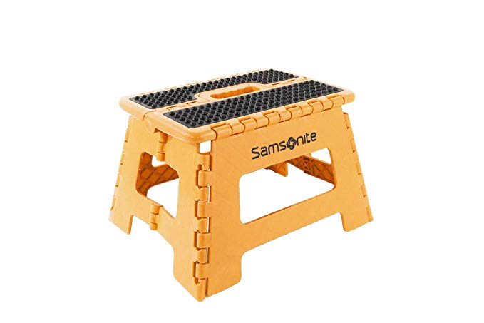 Heavy Duty Folding Step Stool: 9" High / 2" Wide when Folded in Clementine - by Vanderbilt