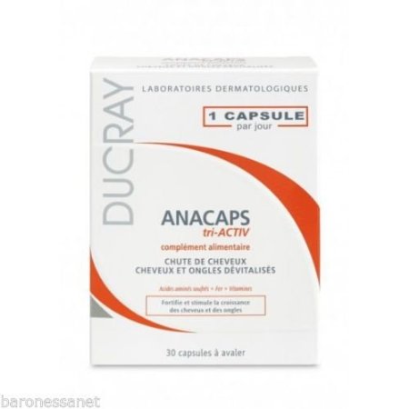 Ducray Anacaps Tri-activ Capsules X30 Anti Hair Loss Treatment Fast Hair Growth Strong Hair