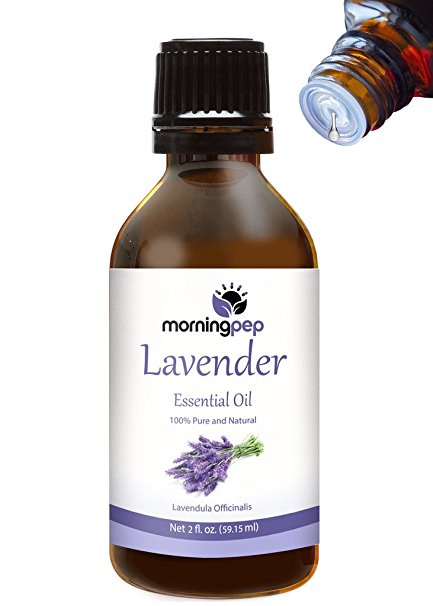 LAVENDER OIL 2 OZ by Morning Pep 100 % Pure And Natural Therapeutic Grade , Undiluted PREMIUM QUALITY Aromatherapy LAVENDER Essential oil , Bottle designed to convenient release one drop at a time (59 ML) Happy with Your purchase or Your Money Back.