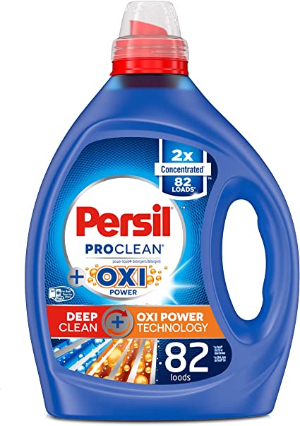 Persil Proclean Liquid Laundry Detergent, Oxi Power Technology, 2X Concentrated, Blue, 82 Loads, 82.5 Fl Oz