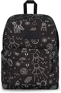 JanSport SuperBreak Plus Backpack with Padded 15-inch Laptop Sleeve and Integrated Bottle Pocket - Spacious and Durable Daypack for Work and Travel - Cosmic City