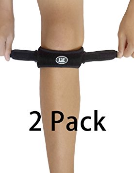 Two LW Patella Strap Knee Band Brace Support S/M (Pack of 2) Knee Pain Relief from Runner's Knee (patellofemoral pain syndrome) Jumper's Knee (Patellar Tendonitis) Osgood-Schlatter's Disease