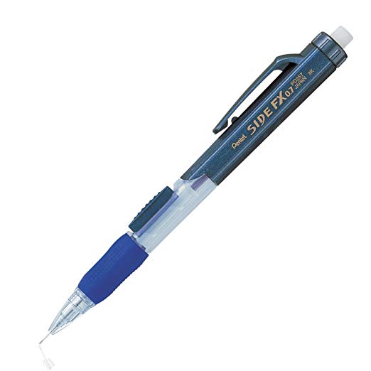 Pentel of America, Ltd. : Automatic Pencil,Retractable Eraser,Rubber Grip, .7mm, Blue -:- Sold as 2 Packs of - 1 - / - Total of 2 Each