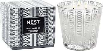 NEST Fragrances Amber & Incense Scented 3-Wick Candle, 21 Ounces