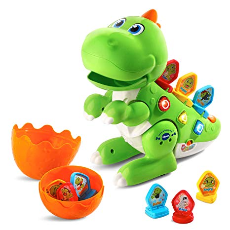 VTech Learn & Dance Dino Baby Interactive Toy, Educational Baby Musical Toy with Shapes Sorting, Sound Toy with Different Music Styles for Babies & Toddlers from 2 Years Old, Green