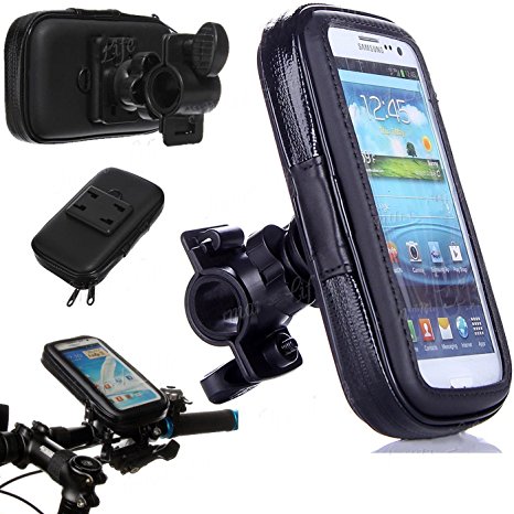 Eximtrade Universal Waterproof Bike Mount Phone Holder Pouch for Smartphones and GPS (For Smartphone 5.5")