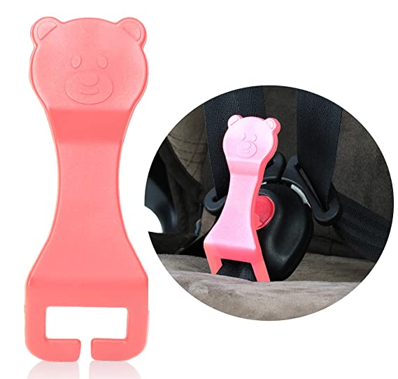 Bear Buddy Unbuckle Assistant Easy Buckle Release Aid for Children and Parents to Unbuckle (Pink)