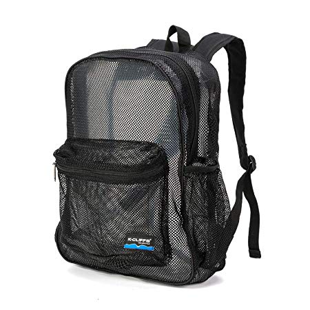 Heavy Duty Classic Student Mesh Backpack | Padded Straps | Black
