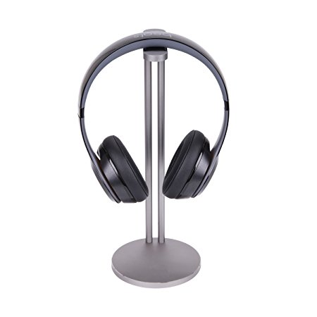 Aluminum Headphone Stand , CASEKING headphone bracket for Bose, Beats, Sony, Sennheiser, Philips, Skull Candy, Plantronics, JVC, Gaming, and DJ etc.. Universal compatibility with all headphones(Gray)