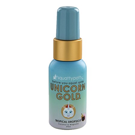 Squatty Potty Unicorn Gold Toilet Spray, Tropical Dropsicle, 2 Ounce