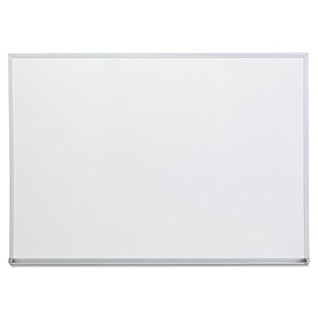 Universal 43624 Dry Erase Board, Melamine, 48 x 36, Satin-Finished Aluminum Frame