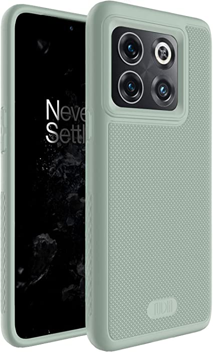 TUDIA DualShield Grip Designed for OnePlus10T Case 5G, [MergeGrip] Shockproof Military Grade Slim Dual Layer Protection for OnePlus 10T 5G Case (Green Lily)