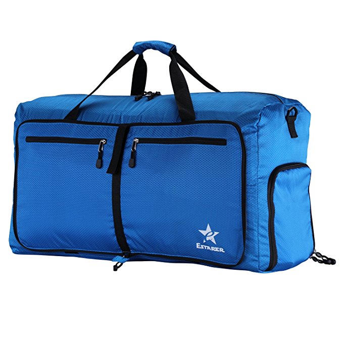 Estarer Canvas Weekend Bag Oversized Travel Duffle Bag for Men