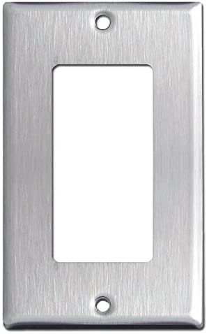 Brushed Satin Nickel Stainless Steel Wall Covers Switch Plates & Outlet Covers (Single Rocker)