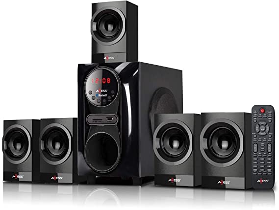 AXESS Mini Entertainment System 5.1-Channel Home Theater Speaker System Black (MSBT3911BK)