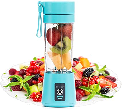 Portable Blender by FlowerIce,Personal Size Blender Juicer Cup,Smoothies and Shakes Blender,Handheld Fruit Machine,Ice Blender Mixer Home (blue)