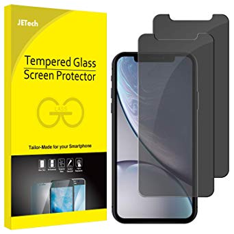 JETech Privacy Screen Protector for iPhone XR, Anti Spy Tempered Glass Film, 6.1-Inch, 2-Pack