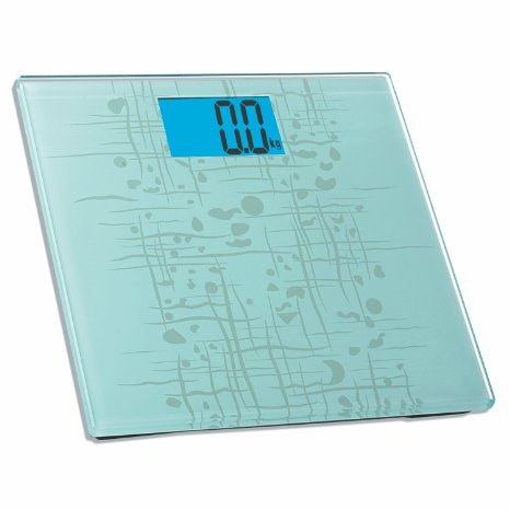 Camry Digital Body Scale Ultra Slim with Extra Large 43 Inches Back-light Display Step on Technology Medium-aquamarine