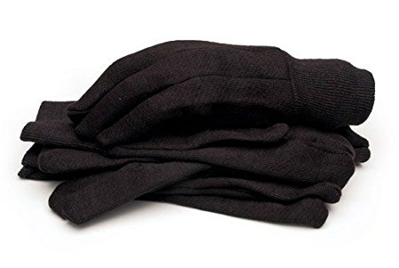 BlackCanyon Outfitters 65090/L3B Dark Brown Large Jersey Men's Work Gloves, (Pack of 3)