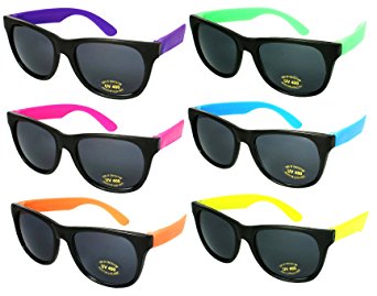Edge I-Wear Neon Party Sunglasses with CPSIA certified-Lead(Pb) Content Free and 100% UV Protection (Made in Taiwan)