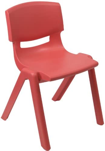 Flash Furniture Red Plastic Stackable School Chair with 13.25'' Seat Height