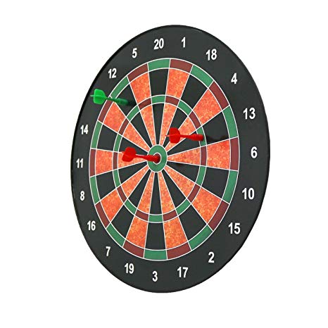 Oypla 16" Magnetic Kids Toy Play Dart Board Dartboard with 6 Darts