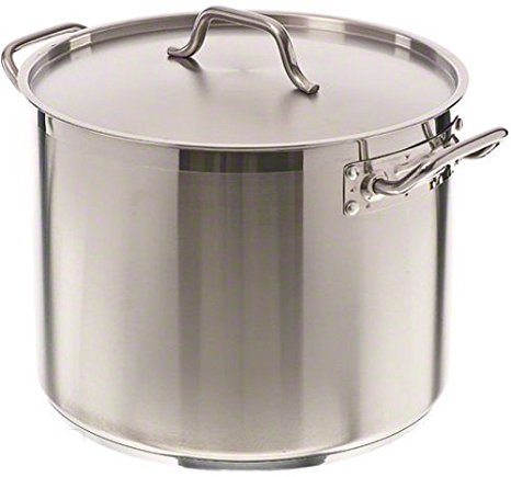 Update International (SPS-24) 24 Qt Induction Ready Stainless Steel Stock Pot w/Cover