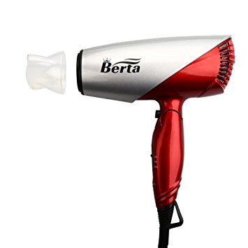 Berta Folding Blow Dryer 1875w Negative Ion Hair Dryer Dual Voltage Dc Motor Lightweight Low Noise