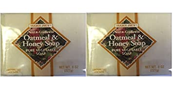 Trader Joe's Oatmeal & Honey Soap Pure Vegetable Soap 2 pack = 4 bars total