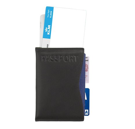 Minimal Passport Wallet - RFID Leather Travel Organizer & Boarding Pass Holder