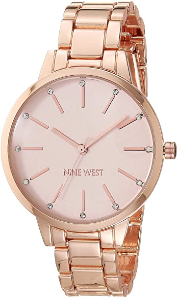 Nine West Women's Crystal Accented Bracelet Watch