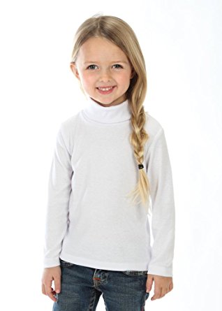 high5 Little Girls solid Color Turtleneck 100% Cotton (2-5 Years) Multiple Colors