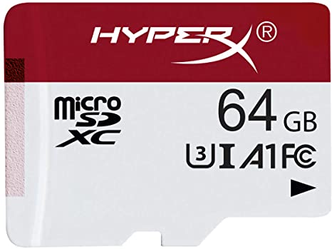 Kingston HYPERX 64GB microSDXC Gaming 100R/80W U3 UHS-I A1 Card Only (HXSDC/64GB)