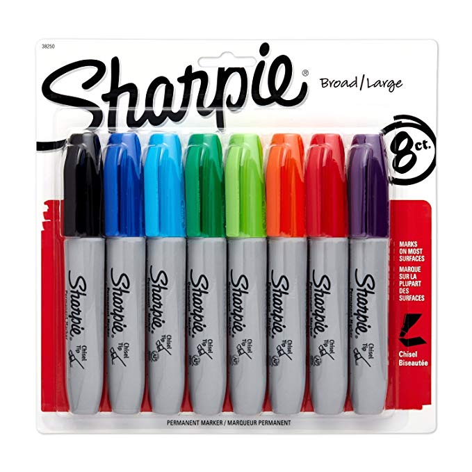 2 sets of Sharpie 8 Count Chisel Tip Assorted Colored Markers