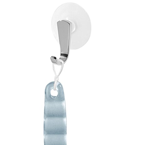 InterDesign Gia Bathroom Shower Suction Hook - Chrome