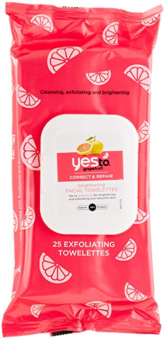 Yes to Grapefruit Brightening Facial Towelettes, 25 Count