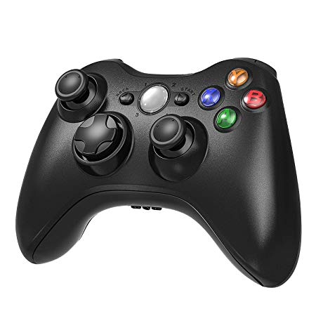 Molyhood Xbox 360 Wireless Controller, 2.4GHZ Xbox 360 Game Controller Gamepad Buttons Improved Ergonomic Design Joypad Gamepad Controller for Microsoft Xbox & Slim 360 PC Windows 7,8,10