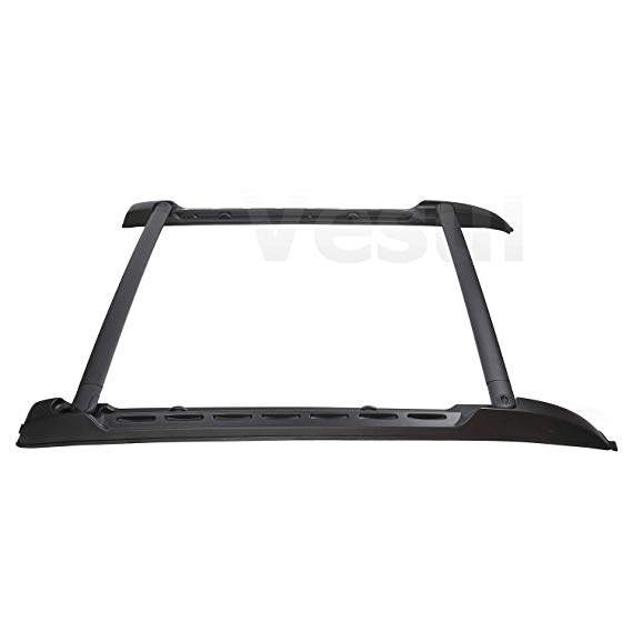 Vesul Black Luggage Carrier Cargo Roof Rack Rails Side Crossbars Cross Bars Compatible with Toyota Tacoma 2005-2018 2019