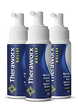 Theraworx Relief Fast-Acting Foam for Leg Cramps, Foot Cramps and Muscle Soreness, 7.1oz (3)
